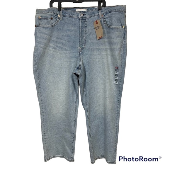 Levi’s rib cage straight blue jeans NWT women’s size 24W - Picture 1 of 10